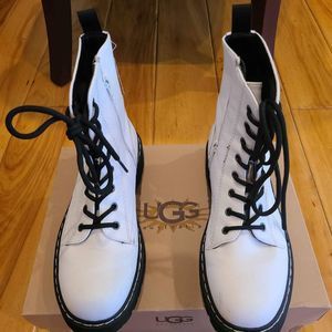 Sincerely Jules Designer White Combat Boots Men 8.5 Or Women 9.5